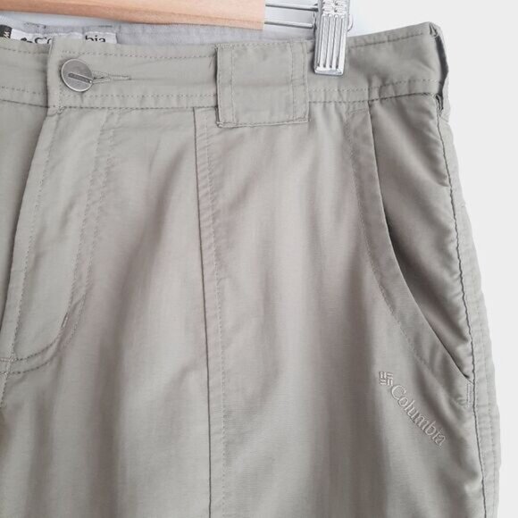 COLUMBIA Titanium Capri Light Packable Casual Cropped Pants Sz 12 Flawed - Picture 7 of 14